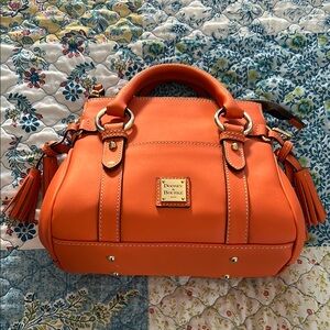 New Dooney & Bourke Orange Leather Satchel
